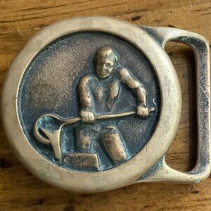 Belt Buckle   Iron Pourer  Brass  Unisex